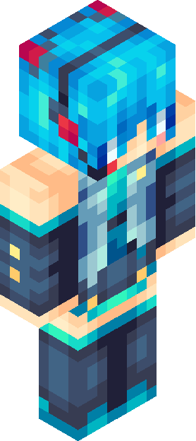 Minecraft skin tagged bluehair rank #28