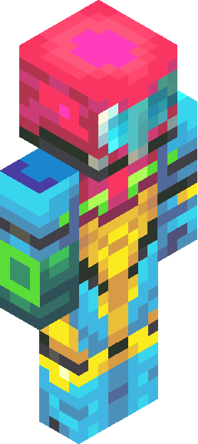 Minecraft skin tagged colorful rank #43