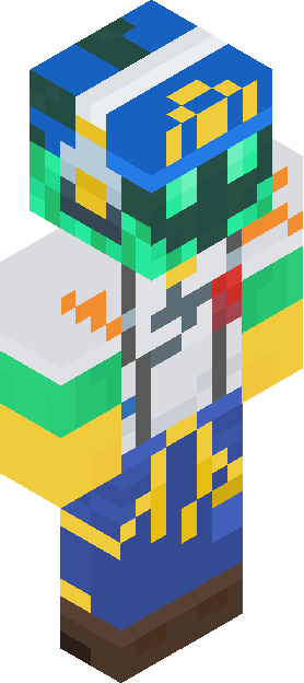 Minecraft skin tagged green rank #42