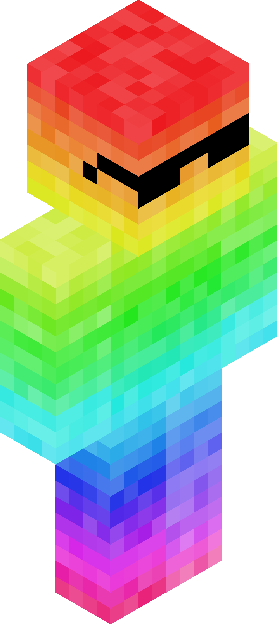 Minecraft skin tagged colorful rank #23