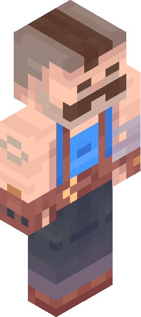 Minecraft skin tagged moustache rank #2