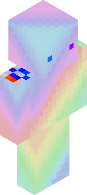 Minecraft skin tagged iridescent rank #1